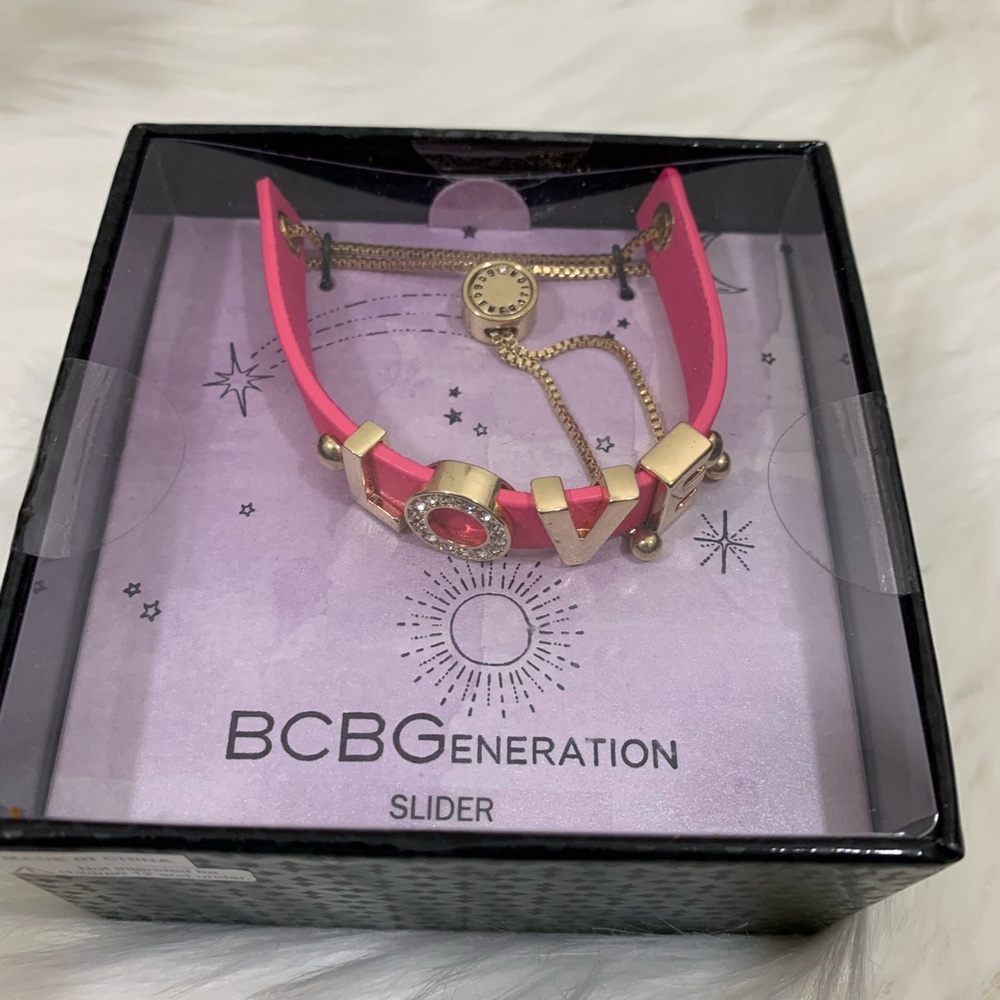 Bcbgeneration Love Pink Adjustable Slider New - image 1